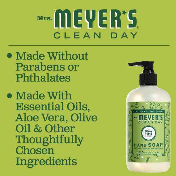 Mrs. MEYER'S CLEAN DAY Iowa Pine Liquid Hand Soap (Pack of 4)