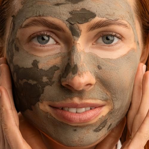 BAMBU EARTH Dead Sea Detoxifying Mud Mask for Face - Deep Cleansing Skincare with Essential Oils & Minerals - Draws Out Impurities, Tightens Skin, Reduces Pores for Healthier Complexion - 3.2 oz net