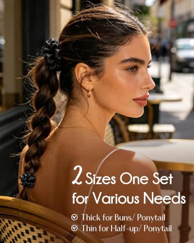 YANIBEST 8-Pack Satin Scrunchies - No Damage Hair Ties for Women