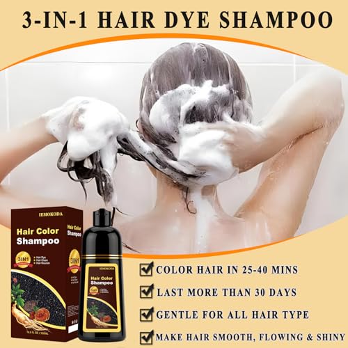 Blonde Brown Hair Dye Shampoo 3-in-1 | Lasting Color & Shine 500ML