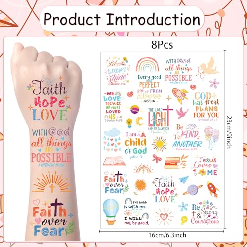 Christian Temporary Tattoos Bulk - 200+ Bible Verse Designs