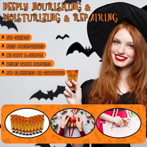 Halloween Hand Cream Set - 48pcs Moisturizing Hand Care Gifts with Skeleton & Bat Design