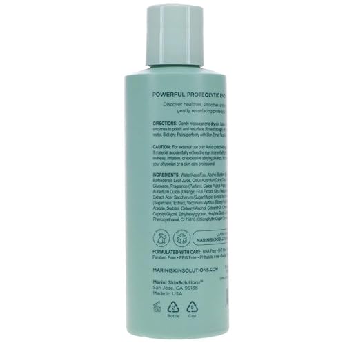 Clean Zyme - Exfoliating Face Cleanser with Proteolytic Enzymes (Papain from Green Unripened Papaya) - Cruelty Free - Made in The USA - 6 fl oz