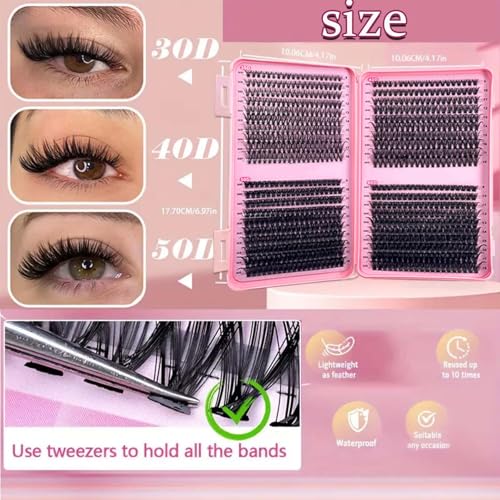 DIY Lash Extension Kit 800PCS 9-18mm 30D-60D Individual Lashes