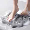 Shower Foot Scrubber, Shower Foot and Back Scrubber with Suction Cups, Shower Silicone Foot Washer for Exfoliating Massage£¨Grey£©