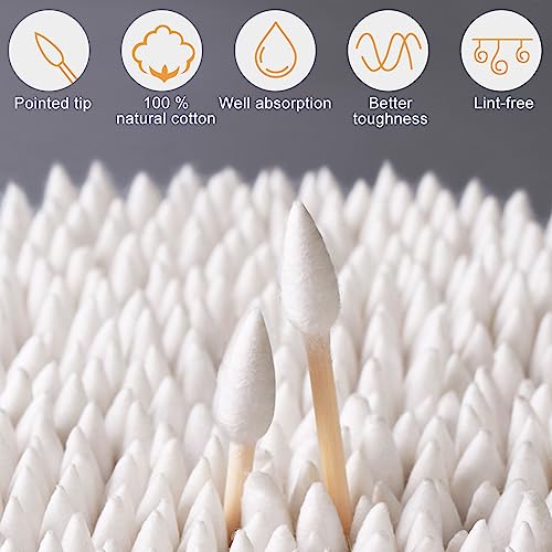 Eyxformula Precision Pointed Cotton Swabs with Bamboo Sticks - 500 Count