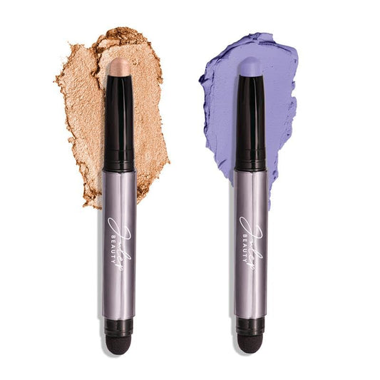 Julep Eyeshadow 101 Crème-to-Powder Eyeshadow Stick Duo, Champagne Shimmer & Lavender Matte