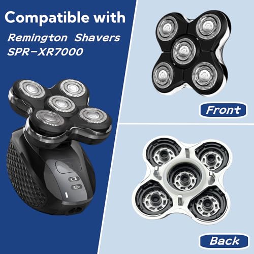 Balder Pro Replacement Head for Remington Balder Pro Head Shaver XR7000,5 Dual Track Heads for Remington Shaver Replacement Heads-Precision Electric Shaving for Bald Men. (3Pack)