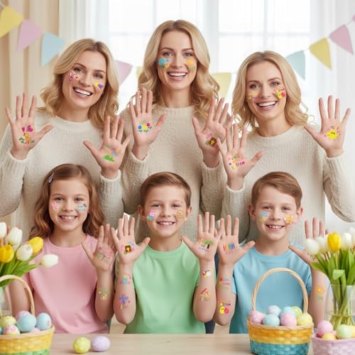 YVAINE 80pc Christian Easter Temporary Tattoos, Waterproof