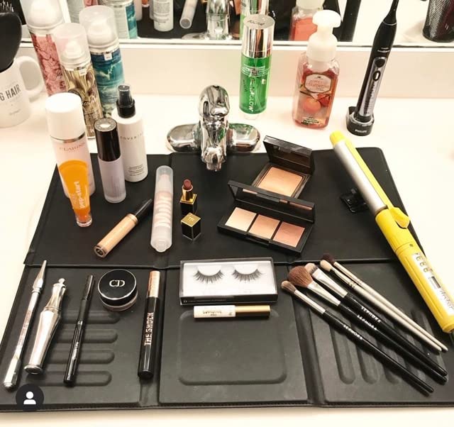 The Matte - Make Up Organizer Space Saver turns Bathroom Sink into a Beauty Counter in an Instant (Standard, Black)