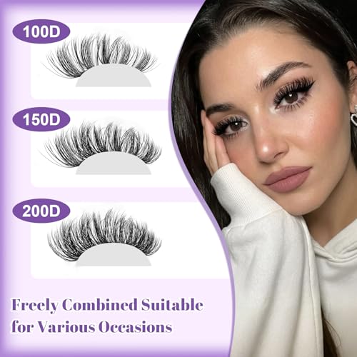 Fowendia Lash Clusters Kit 100D 150D 200D - DIY Eyelash Extensions
