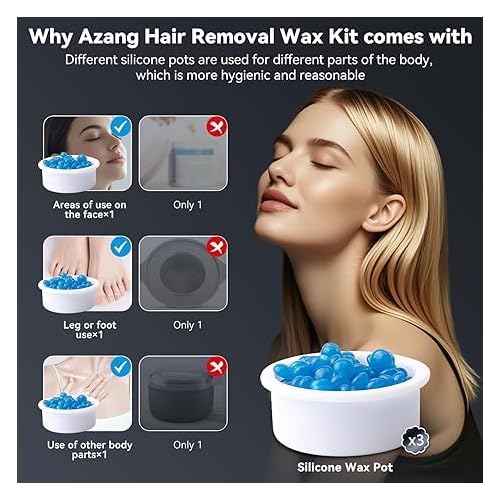 Nose Wax Kit Men Upgraded Version 100g Wax USB Fast Heat Smart Constant Temp 40 Nose Hair Sticks 3 Silicone Pots Travel Size Unisex Suitable for Different Body Parts