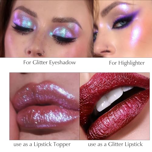 3-Piece Metallic Lipstick Set - Burgundy Wine Shimmer
