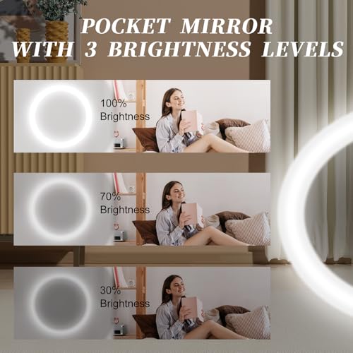 Kakuje LED Compact Mirror 1X/3X Magnification USB Rechargeable