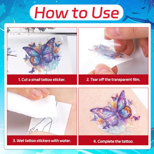 Crab Temporary Tattoo Stickers - 200+ Pieces, 8 Sheets
