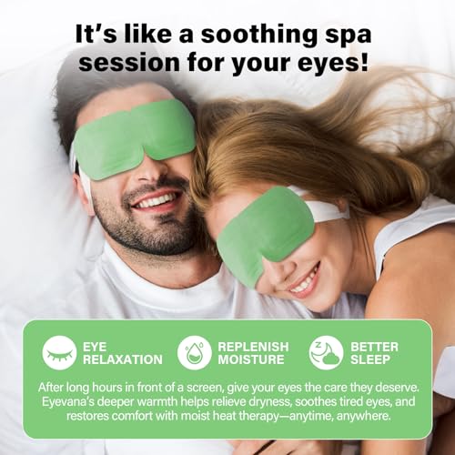 16 Packs Steam Eye Mask, Extra Deep Heat for Dry Eyes, Fast Relief for Irritation, Stye, Puffy Sensitive Eyes and Eye Strain, Disposable Self Heating Warm Compress (Unscented)