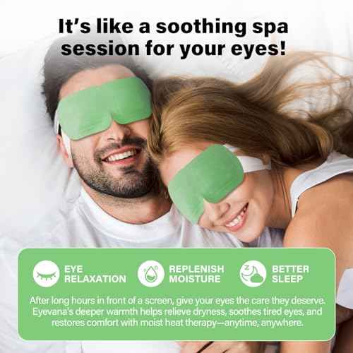 16 Packs Steam Eye Mask, Extra Deep Heat for Dry Eyes, Fast Relief for Irritation, Stye, Puffy Sensitive Eyes and Eye Strain, Disposable Self Heating Warm Compress (Unscented)