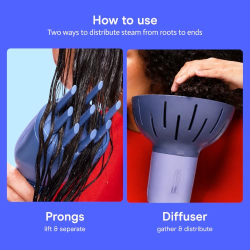 Conair Hair Steamer for Curly Textured Hair with Diffuser Attachment - Portable