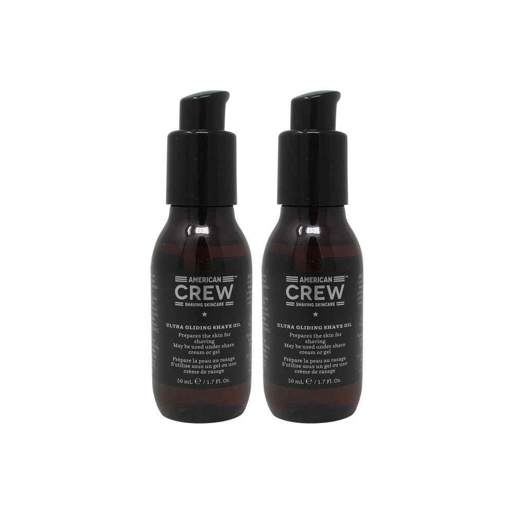 Bundle 2 Items : AMERICAN CREW Ultra Gliding Shave Oil, 1.7 Oz (Pack of 2)