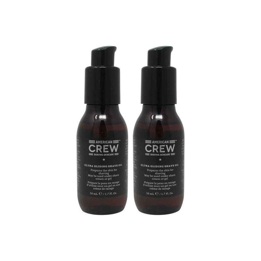 Bundle 2 Items : AMERICAN CREW Ultra Gliding Shave Oil, 1.7 Oz (Pack of 2)