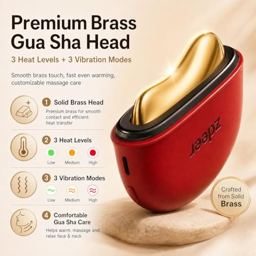 ZDEER GS5 Electric Gua Sha Facial Massager with Red Light & Heat