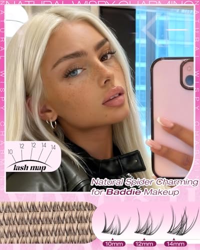Spider Lash Clusters 10-14mm CC Curly Clear Band Eyelashes