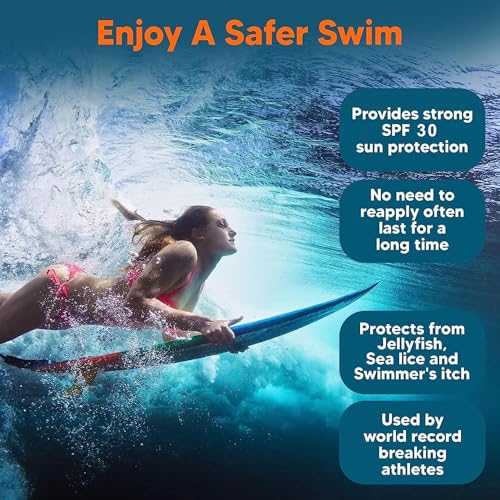 Safe Sea Zinc Oxide Sunscreen SPF30 | Clear Mineral Face And Body Reef Safe Sunscreen Without White Cast | Anti-Jellyfish Sting Protective Lotion | 3.4Oz (100ml) (2 Pack)