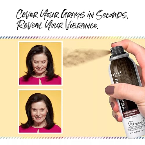 AGE beautiful Root Touch Up Hair Color Spray, Temporary Gray Coverage
