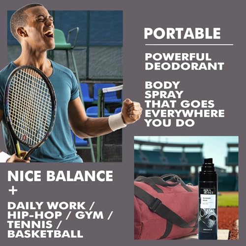 AQUA BLANCE Men's Body Spray 3-Pack, 10.2 Fl Oz