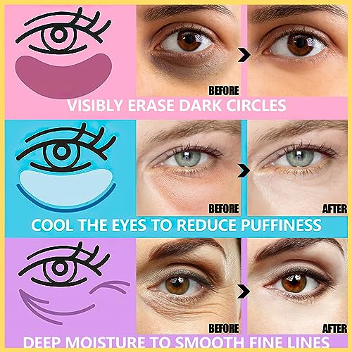 MIELIKKI 60 Pcs Under Eye Patches, 24K Gold Eye Masks, Collagen Anti Aging Eye Gel Pads, Moisturizing Eye Treatment for Puffy Eyes, Dark Circles, Wrinkles, Fine Lines, 24K GOLDEN