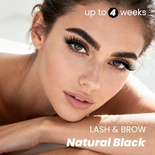 PERMANIA Lash Color Kit Black, 10 ml Instant Volumizing Coloring for Lashes and Brows Lasts up to 4 Weeks (Without Tools)