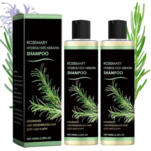 Rosemary Hair Growth Shampoo with Keratin for Hair Loss, 2 Pack
