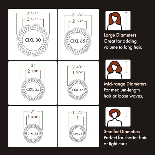 Olivia Garden Ceramic + Ion Speed XL - Extra-Long Round Thermal Hair Brush - Not Electrical - Professional Blowout Brush for Normal to Thick Hair