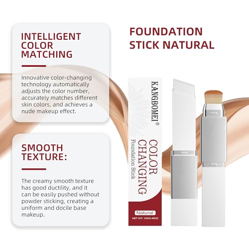 KANGBOMEI Color Changing Foundation Stick with Detachable Brush