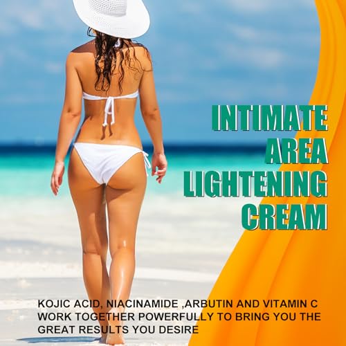 Skin Bleaching Cream, Skin Lightening for Intimate Area, Whitening Cream Underarms, Knees, Elbows, Inner Thigh, Bikini Line, Armpit, Natural Formula Dark Spot Remover