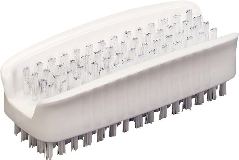Dual Sided Hand & Nail Brush - White, 3.5 Inches, BPA-Free, Kitchen & Personal Care