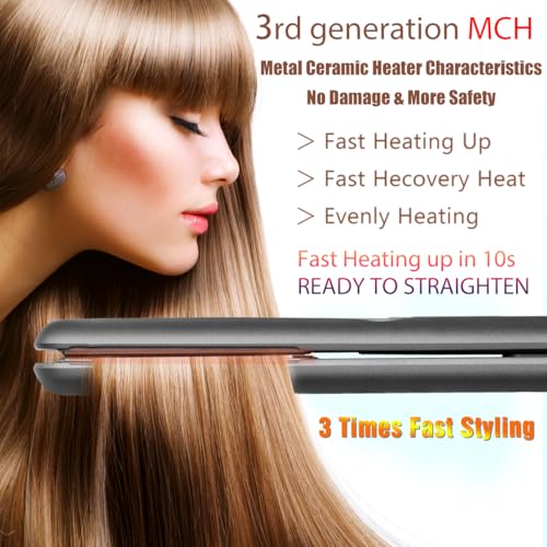 NITION Ceramic Tourmaline Hair Straightener with LCD Display