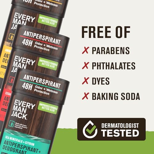 Antiperspirant Deodorant for Men - 48-Hour Odor Protection, 3 Scents