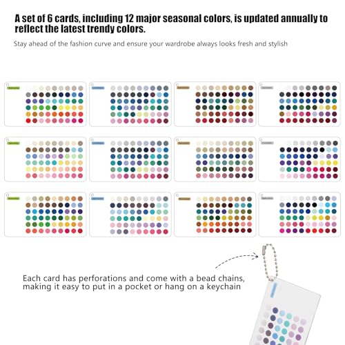 Zynoro Seasonal Color Reference Cards Set - 54 Colors for Fashion & Wardrobe Matching