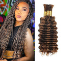 P4/30 Light Brown Deep Wave Human Hair Bundles 26 Inch
