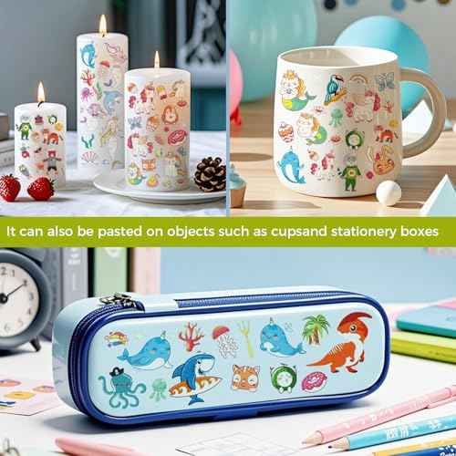 310 Pcs Luminous Temporary Tattoos For Kids,Mixed Styles Glow In The Dark Tattoos for Boys and Girls,Butterfly Dinosaur Pirate Mermaid Fake Tattoo Stickers,Glow Party Supplies Arts and Crafts