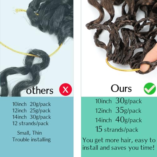 Gogo Curl Crochet Hair 14 Inch 8 Packs Pre-Looped Synthetic