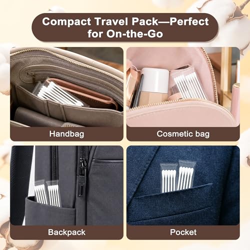 Travel Cotton Swabs Bulk 500-Pack | Individually Wrapped