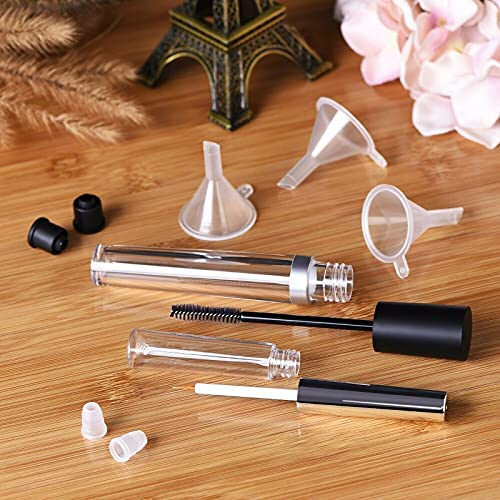DIY Mascara & Eyeliner Tubes Kit, 8ml & 7ml Empty Bottles with Wands