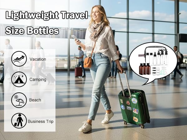Cosywell TSA Approved Travel Toiletry Bottles Set, 20 Pack