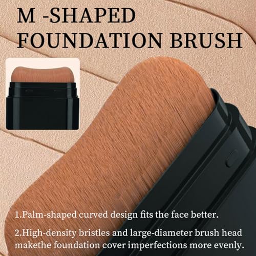 Vienflona 2-in-1 Foundation Stick with Brush - Full Coverage, Waterproof Concealer
