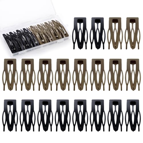 20Pc Metal Snap Hair Clips for Women Girls with Storage Box