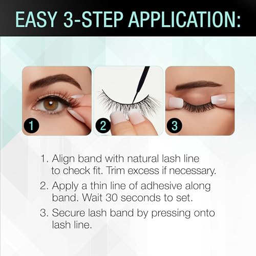 Ardell Waterproof Lash Glue Black - Fast-Drying, 24-Hour Hold for Strip Lashes