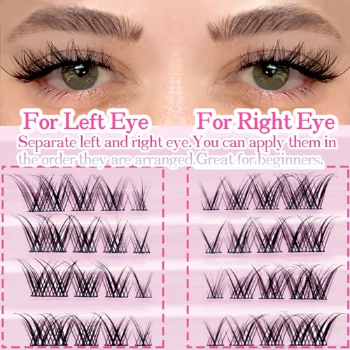 Wispy Cat Eye Lash Clusters - C Curl 9-14mm