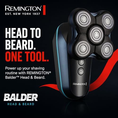 Remington Balder Head & Beard Rotary Shaver, 5 Flex Blades